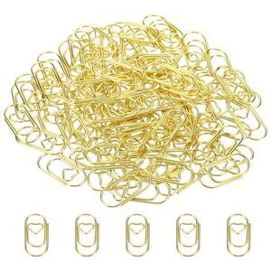 Paper Clip Heart-Shaped Decorative Clips Bookmarks 0.8 Inch Gold Tone 100pcs